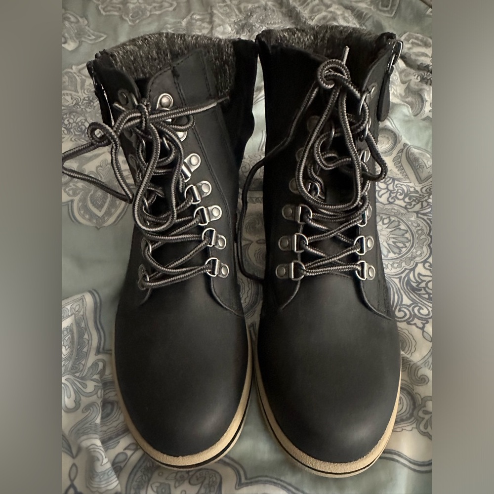 Torrid Black Lace Up Boot